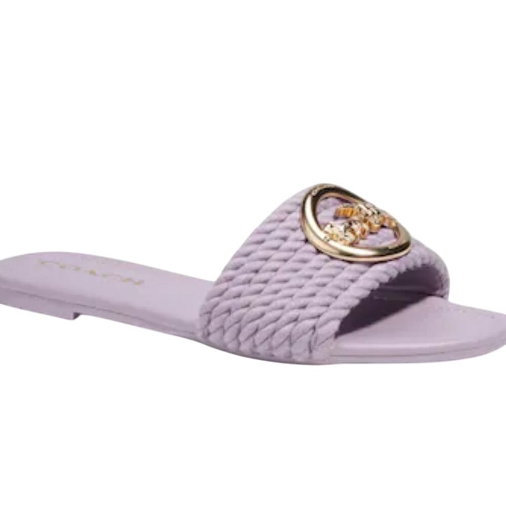 COACH JOLIE SLIP ON SANDALS IN SOFT LILAC SIZE 10 - Picture 2 of 7